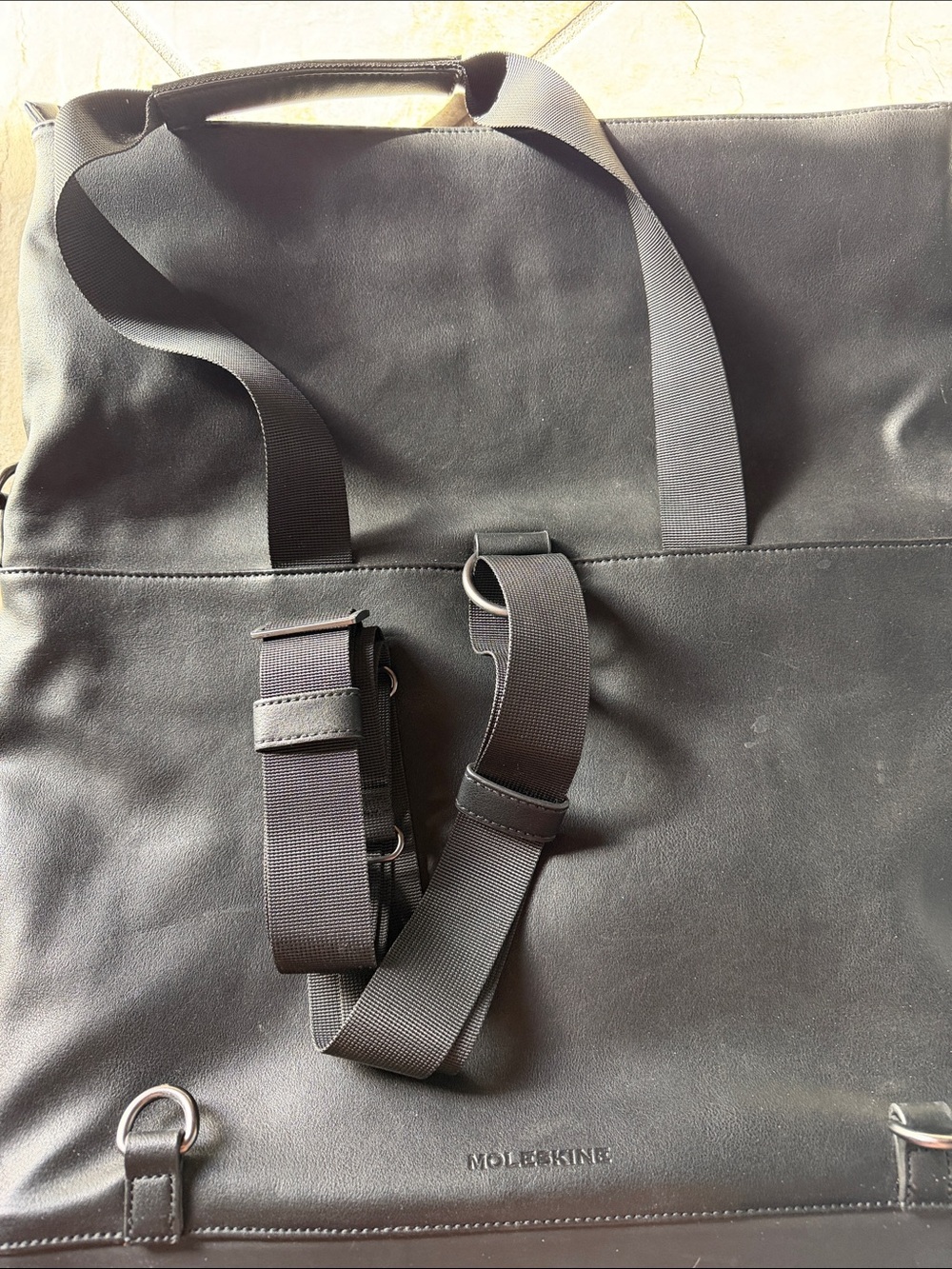 MOLESKINE my cloud Weekender Bag black backpack and tote new quiet luxury - Picture 3 of 16